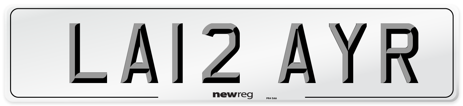 LA12 AYR Number Plate from New Reg
